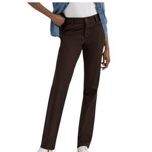 Dockers Pants Womens 10 Long Mid Rise Curvy Truly Slimming Straight Leg New